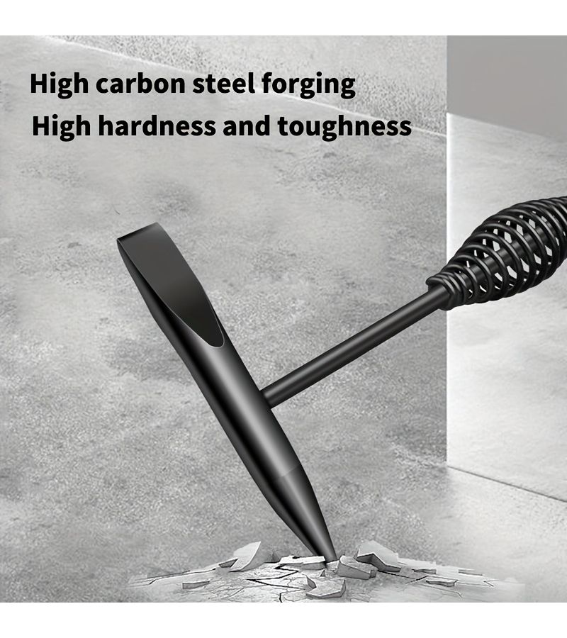 300G Welding Chipping Hammer With Spring Handle For Rust Removal Slag Hammer Metalworking - Image 1