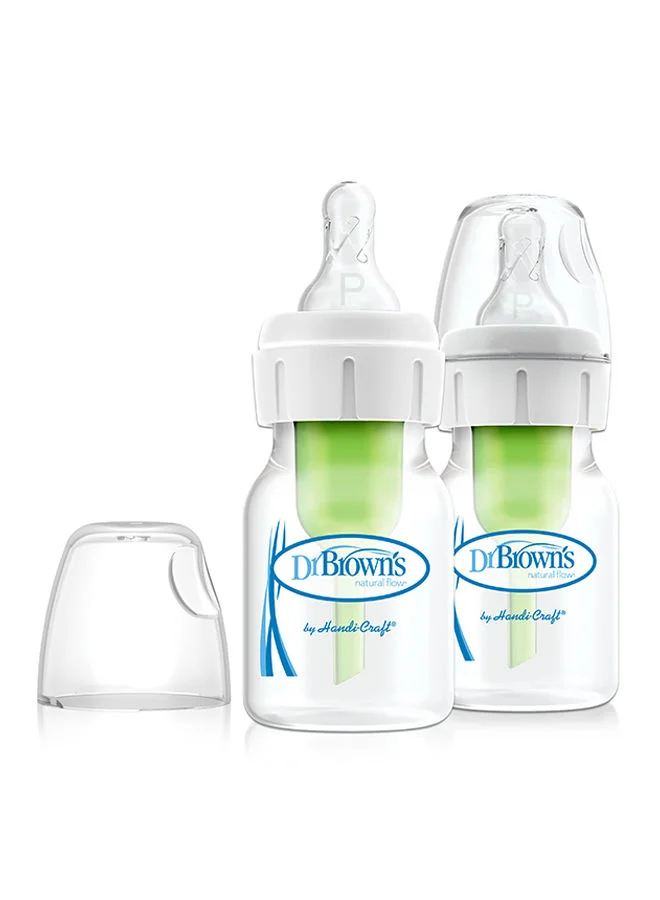 Dr. Brown’s PP Narrow Options And Bottle With Preemie Nipple, 2 oz/60 ml, Pack of 2