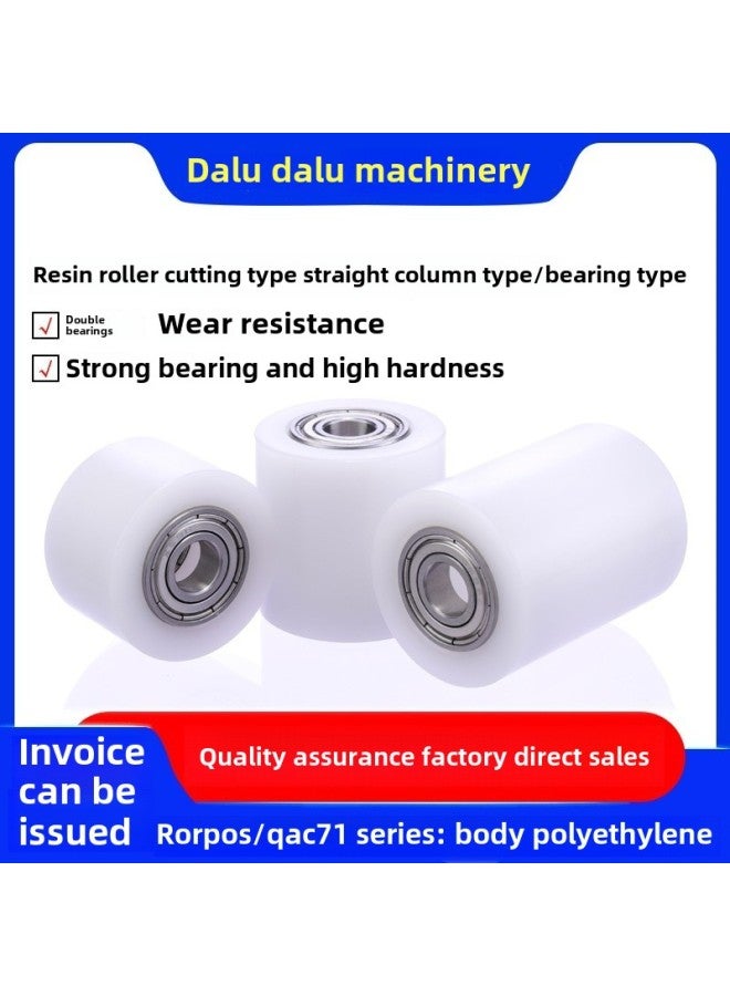 Mismi Plastic Coated POM Roller Double Bearing Pulley QAC72 Saigang Guide Wheel Unpowered 30 Roller Polyoxymethylene 20-Specifications:Light Yellow Pom30*20-10  - Image 4