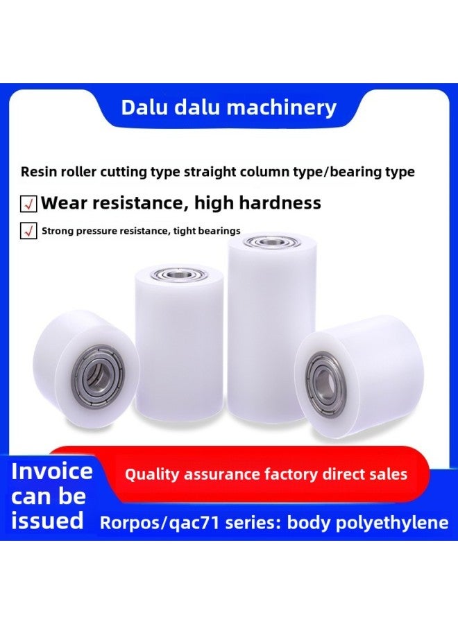 Mismi Plastic Coated POM Roller Double Bearing Pulley QAC72 Saigang Guide Wheel Unpowered 30 Roller Polyoxymethylene 20-Specifications:Light Yellow Pom30*20-10  - Image 3