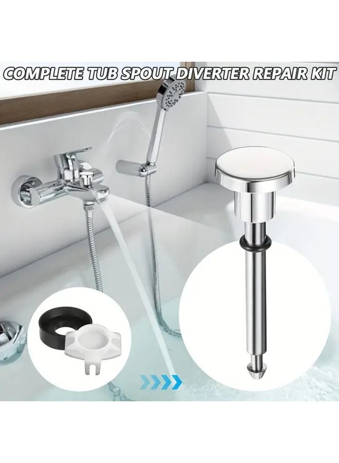 2 Set 6pcs Tub Spout Diverter Repair Kit With Valve Stems Cup Seals Gates - Image 5