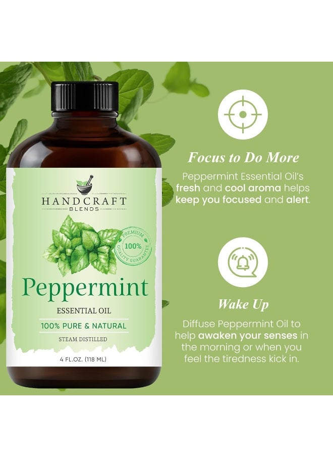 Handcraft Peppermint Essential Oil - 4 Fl Oz (118 ml) - 100% Pure & Natural - Premium Therapeutic Grade with Premium Glass Dropper - pzsku/Z2DF24F2D4331DD17A9B2Z/45/_/1741000383/171890fd-9e87-430e-b40c-0246971f6db3