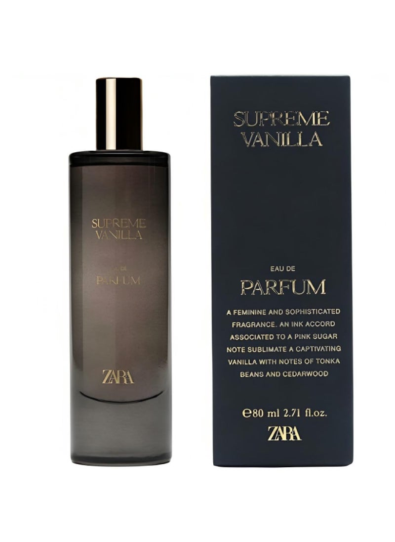 Zara - Zara Supreme Vanilla Perfume for Women EDP Eau De Parfum 80 ML 27 FL OZ - Image 1