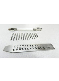 Oscar OSCAR Mini Tap and Die Set 14 Taps and Screw Plate and Pin Vise Set 0.7-2mm Jewelry Making by KHAMBATI (Silver)  - Image 3