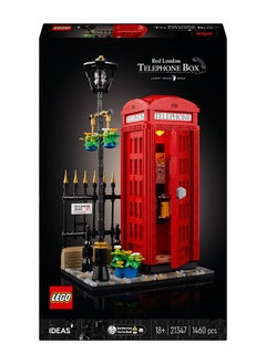 LEGO 21347 أفكار نموذج صندوق هاتف لندن الأحمر للبالغين ، فكرة هدية إبداعية لمحبي السفر ، مجموعة تذكارية أيقونية ، حامل هاتف محمول ، ديكور منزلي أو مكتبي (1,460 قطعة)  - Image 2