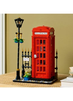LEGO 21347 أفكار نموذج صندوق هاتف لندن الأحمر للبالغين ، فكرة هدية إبداعية لمحبي السفر ، مجموعة تذكارية أيقونية ، حامل هاتف محمول ، ديكور منزلي أو مكتبي (1,460 قطعة)  - Image 5
