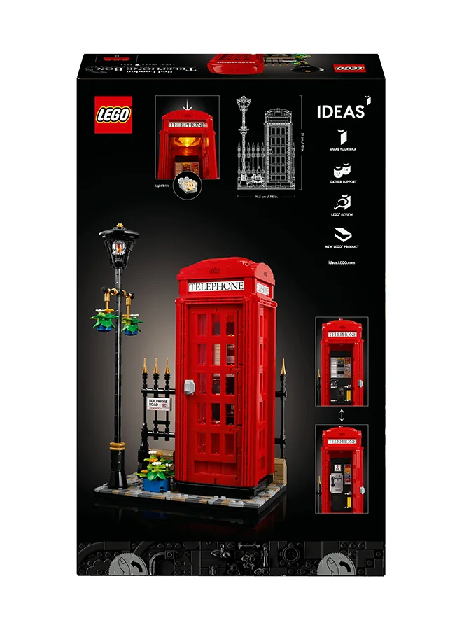 ليغو مجموعة كشك هاتف لندن الأحمر 21347 من LEGO® Ideas