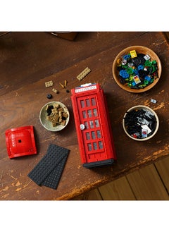 LEGO 21347 أفكار نموذج صندوق هاتف لندن الأحمر للبالغين ، فكرة هدية إبداعية لمحبي السفر ، مجموعة تذكارية أيقونية ، حامل هاتف محمول ، ديكور منزلي أو مكتبي (1,460 قطعة)  - Image 4