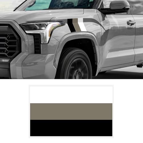 RGOAANC Classic Retro TriColor Stripe Decal Sticker Tri Color Decals Grille Fender Hood Side Skirt Bumper Side Mirror Dashboard Decoration Fit for Toyota Tacoma Tundra 4Runner Rav4 Accessories - Image 1