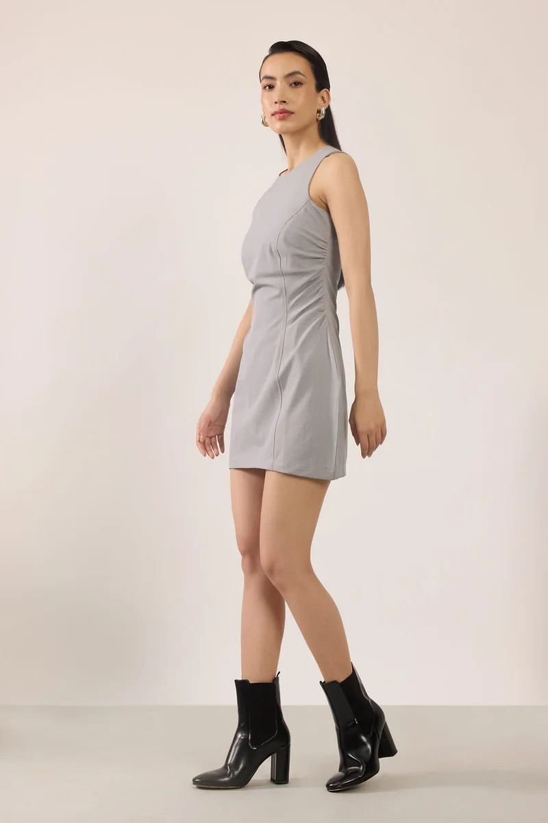 Virgio  Solid Viscose Stretch Bodycon Mini Dress for Women for Women | Best Price UAE