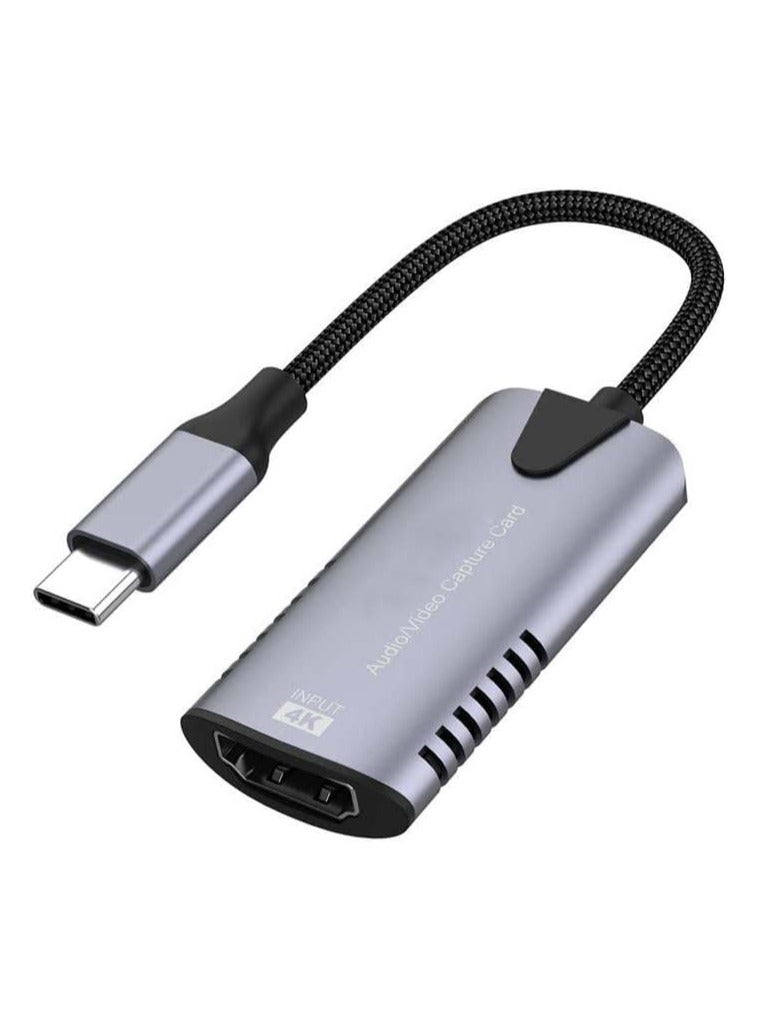 Barakah Audio Video Capture Card Video Capture Card 4K HDMI Video Capture Device 1080P HD 30fps Live and Record Video Audio Grabber for Gaming Streaming Teaching Video Conference - Image 1