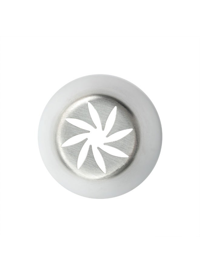 Restaurantware Russian Piping Tip, 1 Flower Cake Decor Piping Tip - #7, Corrosion-Resistant, Stainless Steel Decorating Tip For Frosting, Dishwashable, Decorate Cupcakes, Cakes, or Cookies - Image 1
