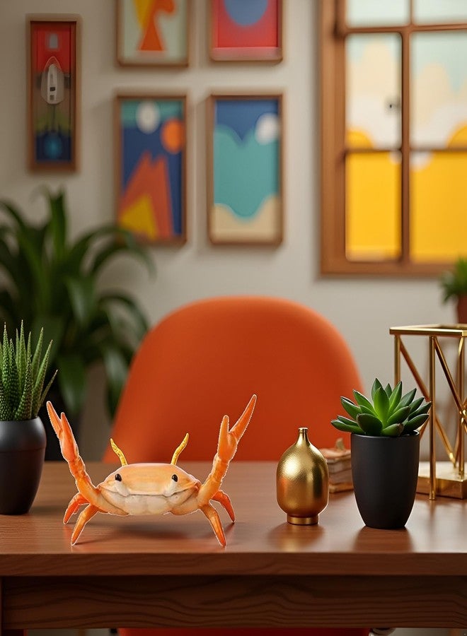 Tnyvm Orange Creative Crab Pen Holder Weightlifting Crabs Pen Stand Storage Rack, Office Desktop Decoration, Pencil Holders Desk Supplies Holders and Dispensers, Desk Accessories and Workspace Organizers - Image 5