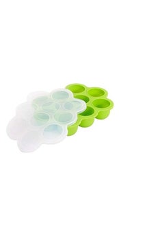 BLOOMING TIME Silicone Baby Food Freezer Tray with Lid - Green  - Image 2