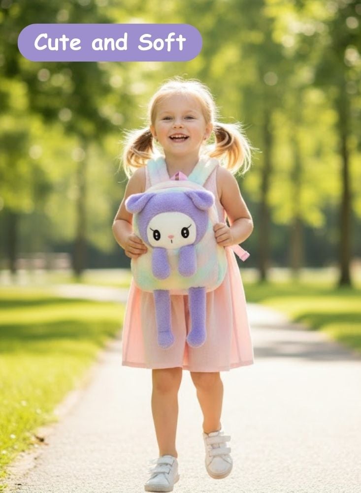 بريميم حقيبة ظهر كورومي ثلاثية الأبعاد للأطفال - حقيبة مدرسية ناعمة محشوة على شكل حيوان كرتوني، حقيبة ظهر خفيفة الوزن ولطيفة للبنات - Image 2