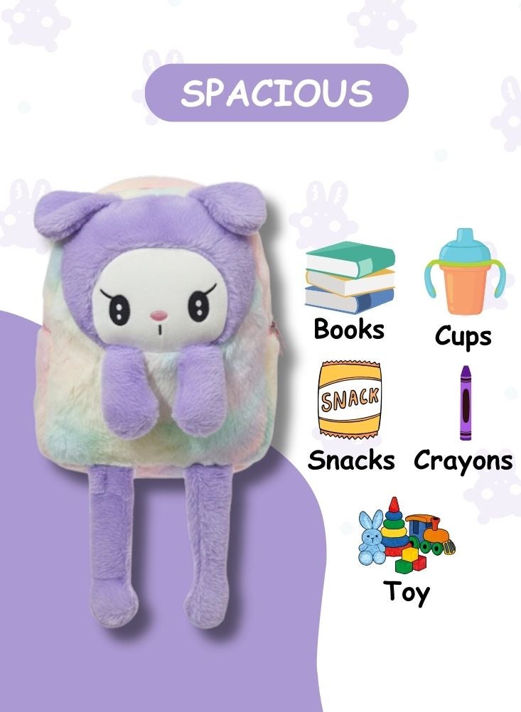 بريميم حقيبة ظهر كورومي ثلاثية الأبعاد للأطفال - حقيبة مدرسية ناعمة محشوة على شكل حيوان كرتوني، حقيبة ظهر خفيفة الوزن ولطيفة للبنات - Image 4