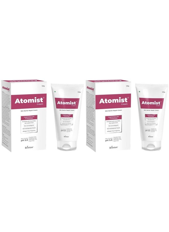 Brinton - Brinton Atomist Skin Barrier Repair Cream, 125 gm | Enriched with Ceramides, Oats Lipids & GLA x Pack of 2 - Image 1