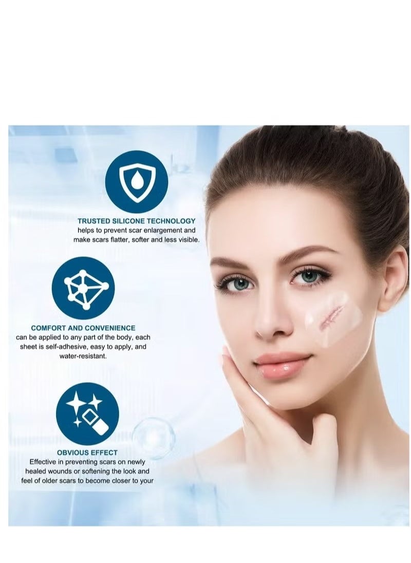 Elaimei Professional Silicone Patch for Burn Skin Facial Repair, Plastic Surgery Scar, Transparent Acne Scar Roller, Scar Removal Sheet  - Image 5