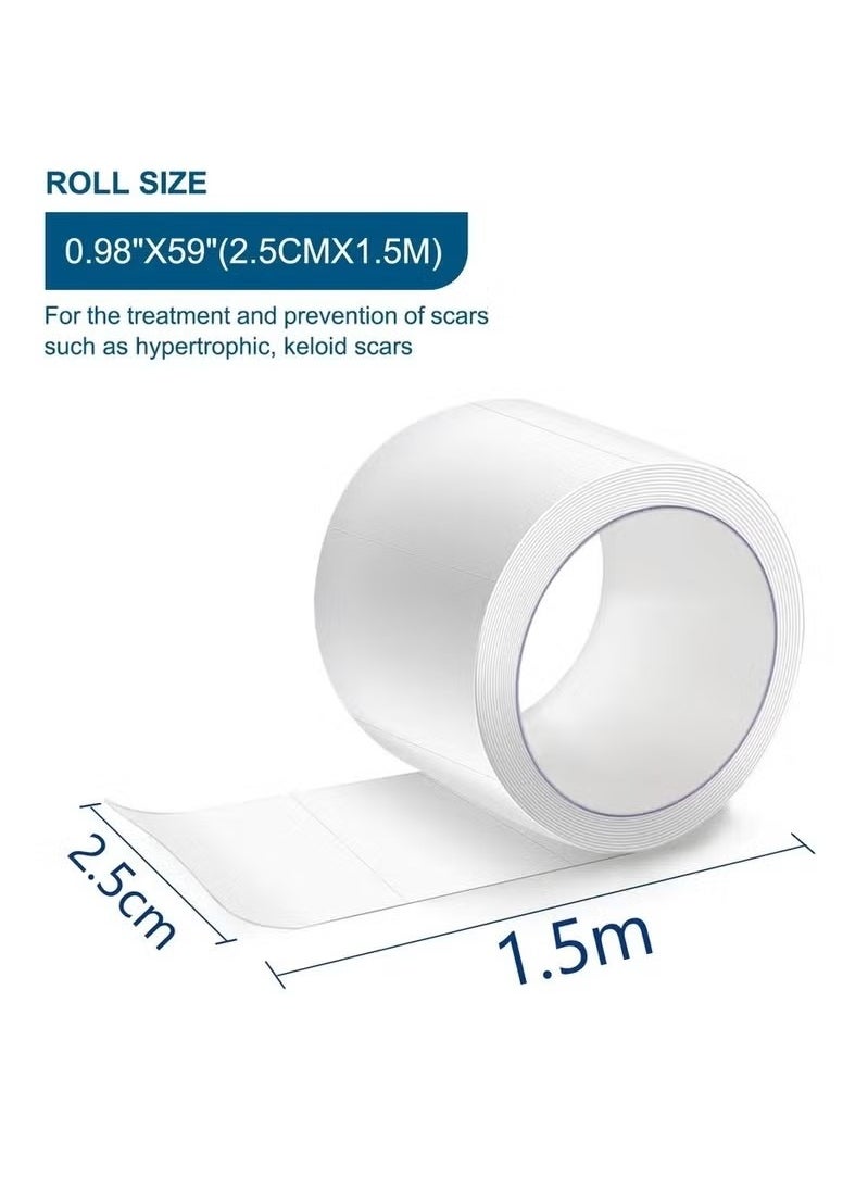 Elaimei Professional Silicone Patch for Burn Skin Facial Repair, Plastic Surgery Scar, Transparent Acne Scar Roller, Scar Removal Sheet  - Image 4