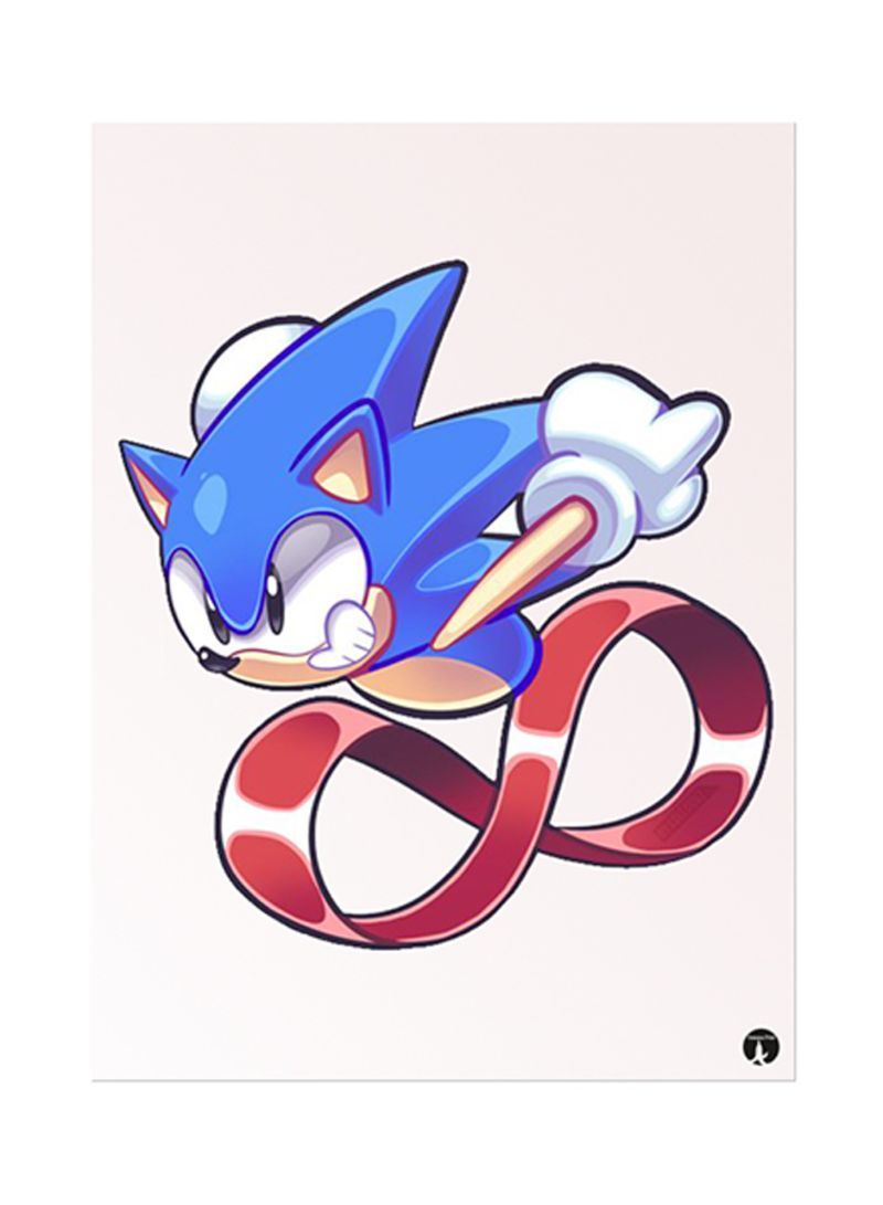 RKN ملصق لوحة معدنية للعبة فيديو سونيك متعدد الألوان 15x20 سنتيمتر