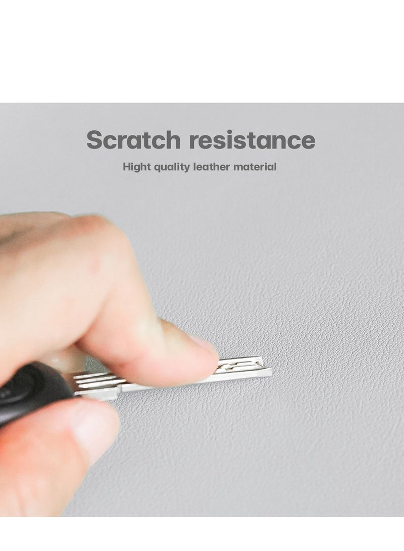 Large Area Mouse Pad, Waterproof and Non-Slip Leather Desk Pad Protective Cover, Black, 80*40cm - Image 2