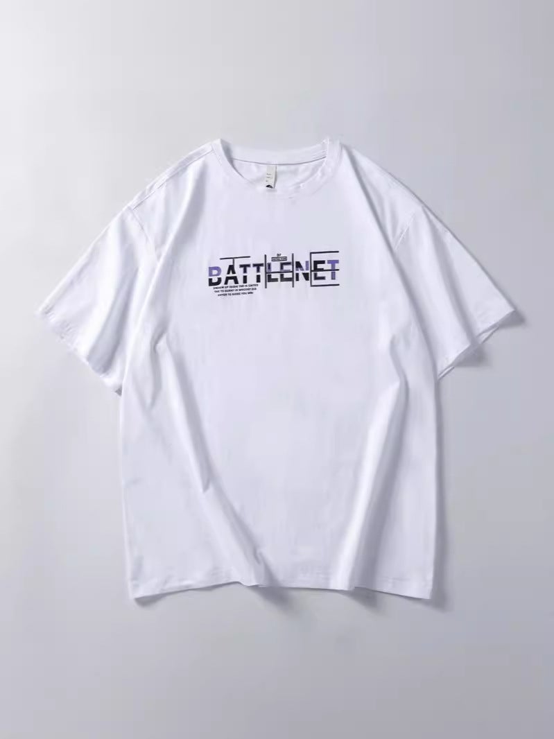 National Fashion Printed Short-Sleeved T-Shirt Men'S Simple Hong Kong Style Round Neck T-Shirt Men'S Extracted Large Size Thin T-Shirt - Image 2
