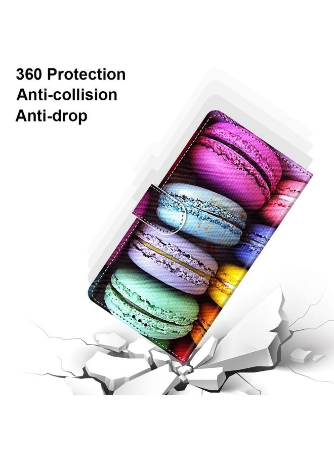 S-TOP Case For OPPO Realme 5 / 5s / 5i / C3 / C3i / 6i / Narzo10 / 10A / 20A Coloured Drawing Cross Texture Horizontal Flip PU Leather Case with Holder & Card Slots & Wallet & Lanyard - Image 5