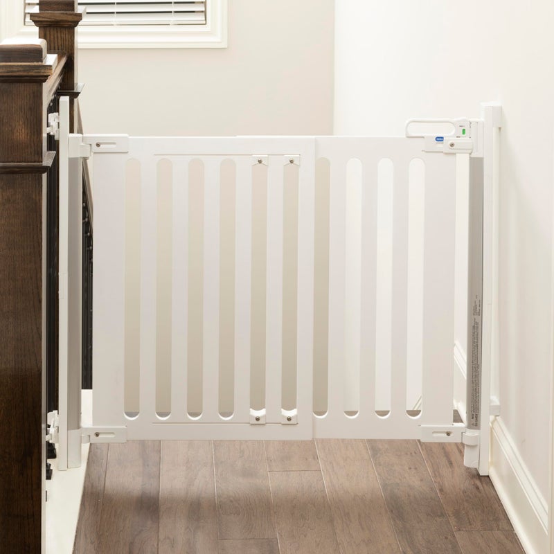 Qdos Safety Spectrum Designer Baby Safety Gate Meets Tougher European Standards Modern Design and Unparalleled Safety Furniture Grade Wood Simple Installation Hardware Mount White