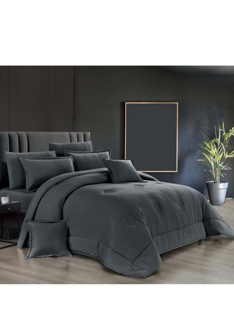 A royal plain double comforter set that adds beauty and elegance to your room