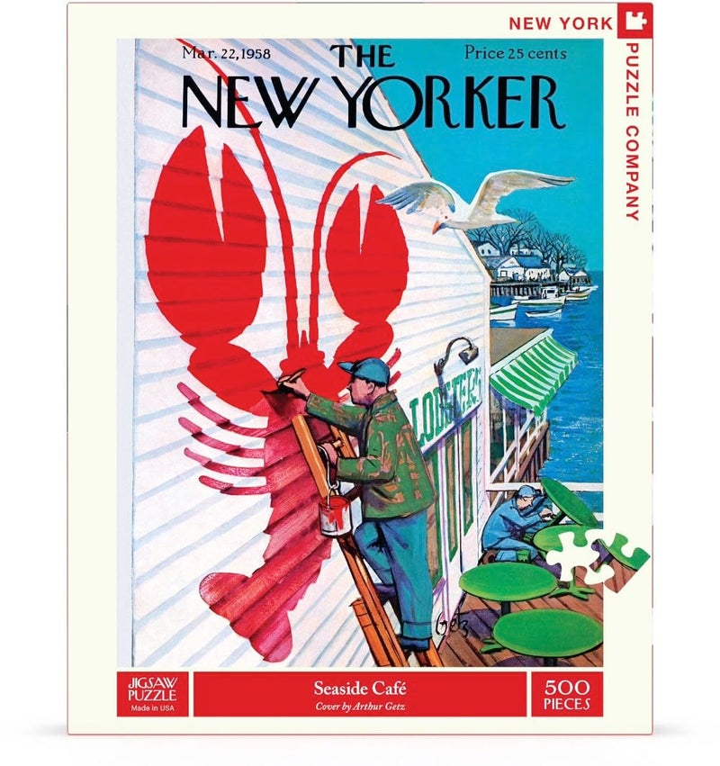 New York Puzzle Company - New Yorker Seaside Cafe - 500 Piece Jigsaw Puzzle - Image 3