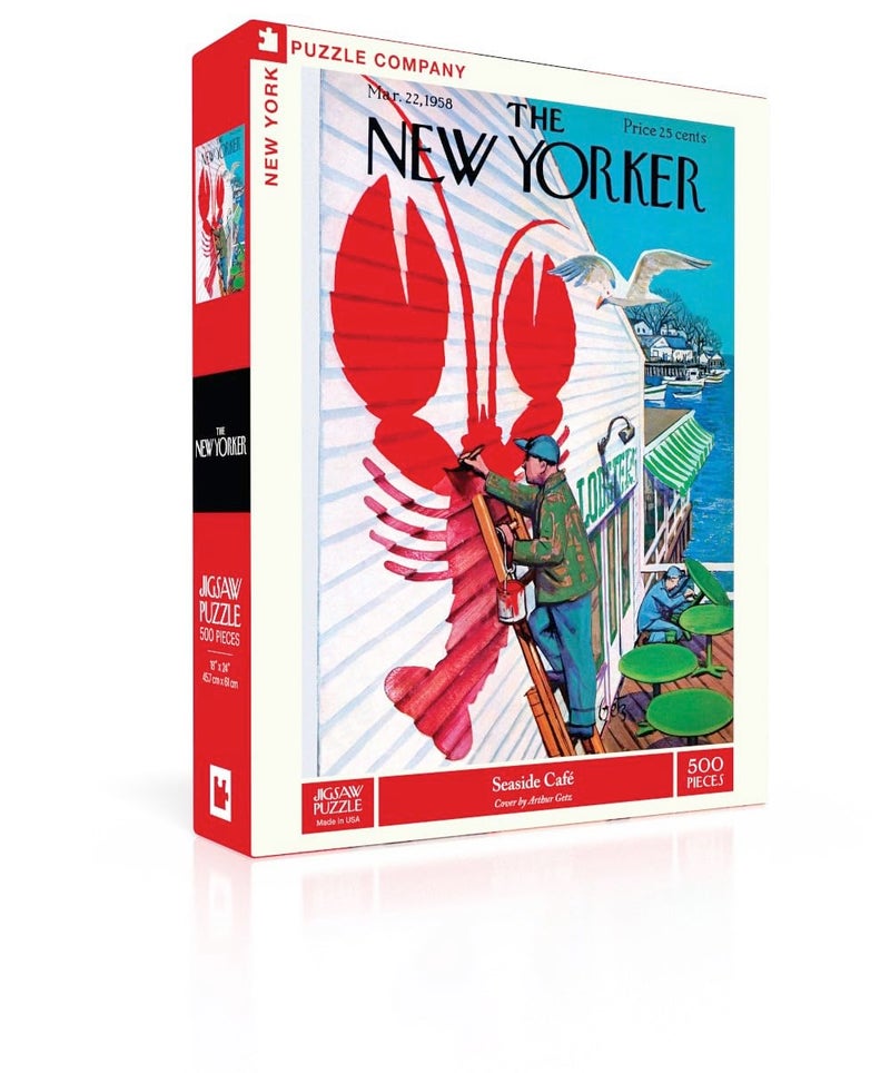 New York Puzzle Company - New Yorker Seaside Cafe - 500 Piece Jigsaw Puzzle - Image 1