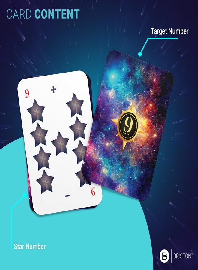 بريستون بطاقات تعليمية من Briston Math Star Game، بطاقة تعليمية للأطفال والعائلات، الجمع والطرح مع تحديات مؤقتة، لعبة استراتيجية رياضية ممتعة للطلاب والمتحمسين في الفصول الدراسية - Image 2