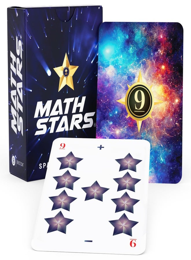 بريستون بطاقات تعليمية من Briston Math Star Game، بطاقة تعليمية للأطفال والعائلات، الجمع والطرح مع تحديات مؤقتة، لعبة استراتيجية رياضية ممتعة للطلاب والمتحمسين في الفصول الدراسية - Image 1