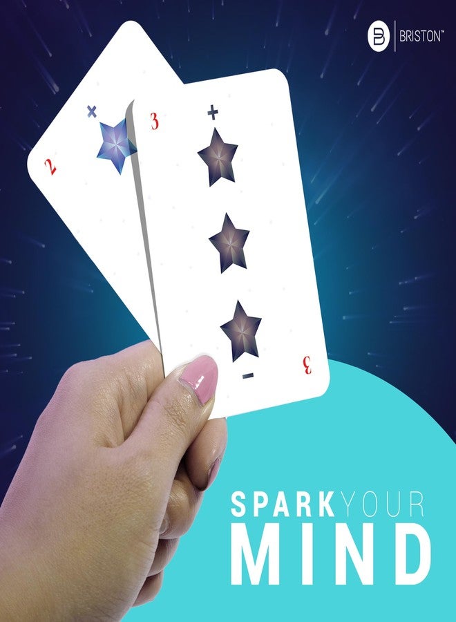 بريستون بطاقات تعليمية من Briston Math Star Game، بطاقة تعليمية للأطفال والعائلات، الجمع والطرح مع تحديات مؤقتة، لعبة استراتيجية رياضية ممتعة للطلاب والمتحمسين في الفصول الدراسية - Image 4