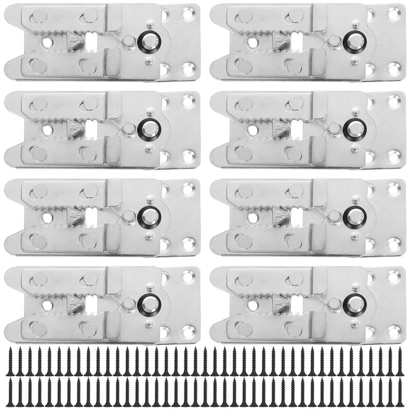 ZIQI 8PCS Sectional Couch Connectors Galvanized Iron Sofa Connectors with 72pcs Screws 55inch 22inch