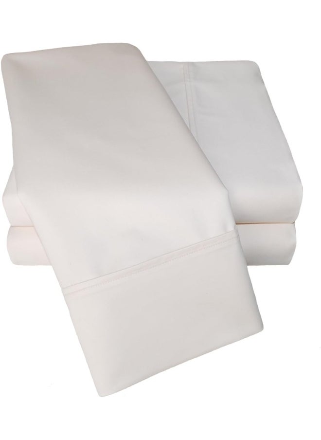 Superior Cotton Blend 1000 Thread Count, Deep Pocket, Soft, Wrinkle Resistant 4-Piece California King Bed Sheet Set, Solid, Ivory 