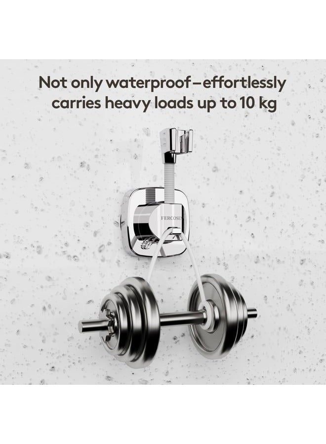 FERCOSEN 360° Rotatable Shower Head Holder with Suction Cup, 10 kg Load Capacity, Quick Assembly, Non-Slip Rustproof Shower Head Holder (Grey) - Image 4