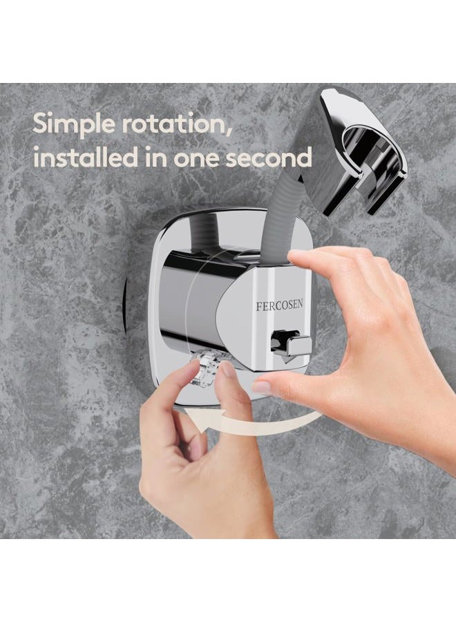 FERCOSEN 360° Rotatable Shower Head Holder with Suction Cup, 10 kg Load Capacity, Quick Assembly, Non-Slip Rustproof Shower Head Holder (Grey) - Image 3