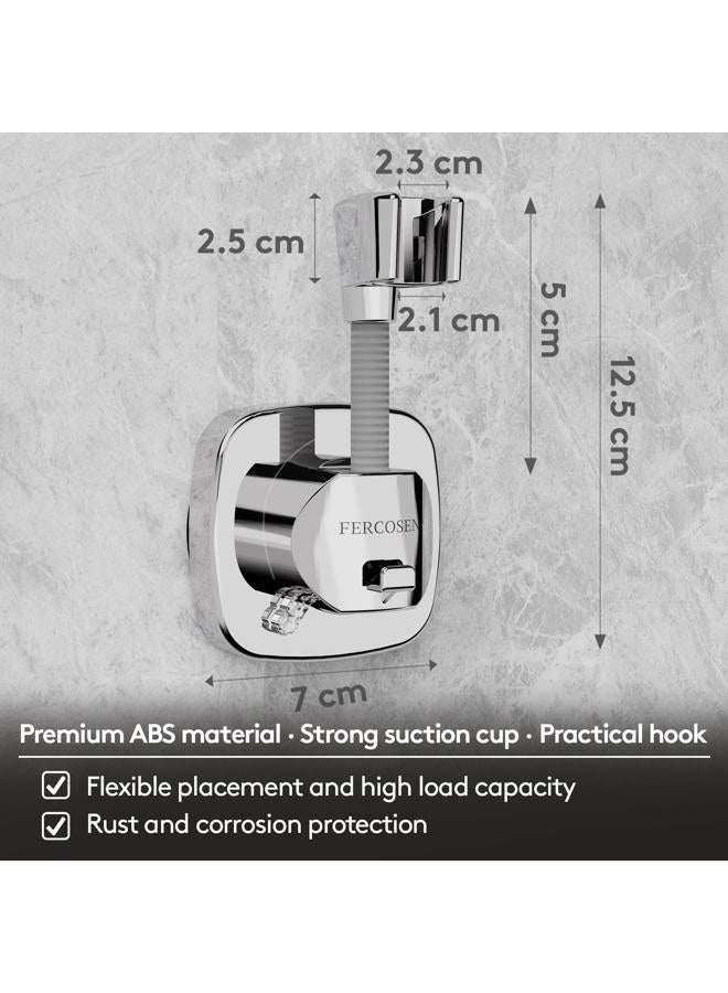 FERCOSEN 360° Rotatable Shower Head Holder with Suction Cup, 10 kg Load Capacity, Quick Assembly, Non-Slip Rustproof Shower Head Holder (Grey) - Image 5