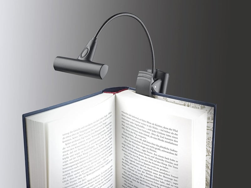 K.M König & Meyer 12247.000.555 Music Stand Light T-Model 8 LED FlexLight | Adjustable Bright Lamp | Clip to Stand/Table/Trays/Books | Portable Lamp | Carry Case/Batteries Incl. | German Made | Black - Image 2