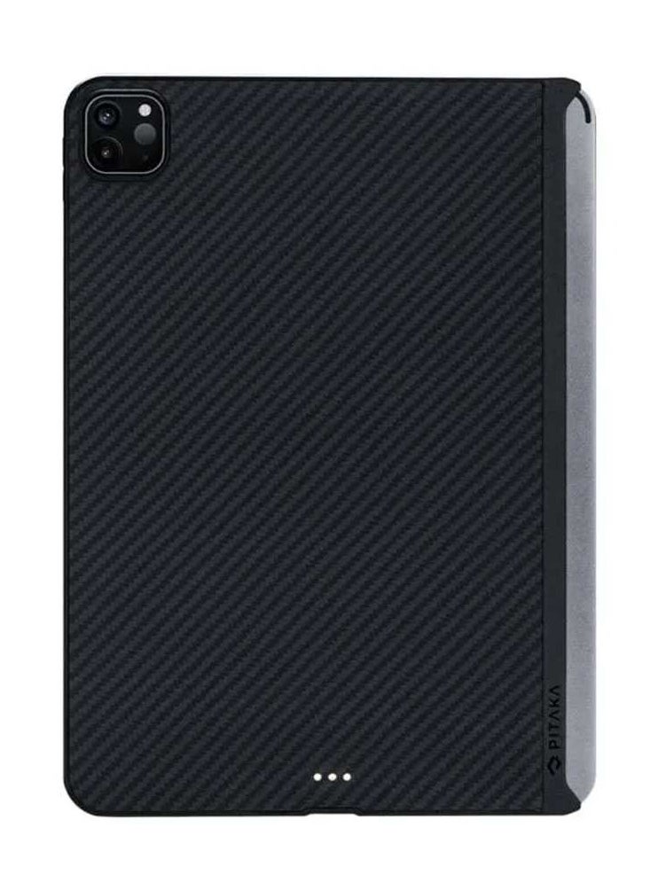 PITAKA MagEz Case 2 for iPad Pro 11" / Smooth-Textured Surface for Comfortable Grip / Easily Attach and Charge Your Apple Pencil / Ultra-Slim and Lightweight - Black/Gray Twill  - Image 1