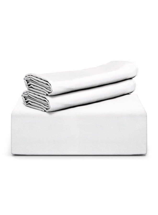 Tafts Duvet Cover Queen Size, 3 Piece Set, Pure 100% Viscose Derived from Bamboo, Luxuriously Soft, Silky Smooth and Cooling, 2 Pillowcases (Queen, Cool White) - Image 1