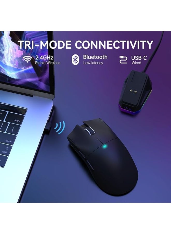 Attack Shark Lightweight Wireless Gaming Mouse For Attack Shark With RGB Charging Dock And Grip Tape Tri-Mode-2.4G USB-C Wired BT 22K DPI PAW3311 Optical Sensor HUYU Switch - Image 3