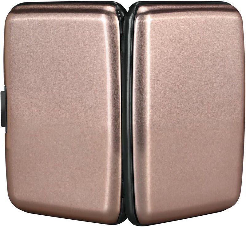 ELFISH RFID Blocking Credit Card Protector Aluminum ID Case Hard Shell Business Card Holders Metal Wallet for Men or Women（Champagne Gold - Image 3