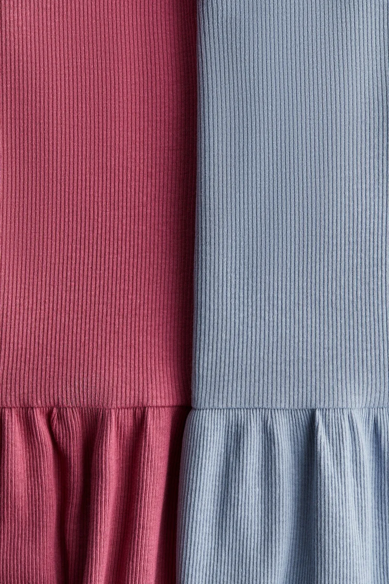 H&M 2-pack ribbed cotton dresses