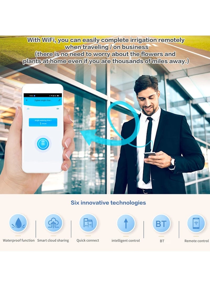 ارواق تويا زيجبي مؤقت الري الذكي بالتنقيط الري تحكم التطبيق التحكم عن بعد جهاز الري التلقائي أداة البستنة المنزلية - Image 4
