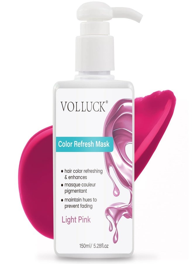 VOLLUCK Color Fresh Mask, 3-in-1 Tint for Vibrant Hair Colours, Colour Mask for All Hair Types (Light Pink, 150 ml) - Image 1