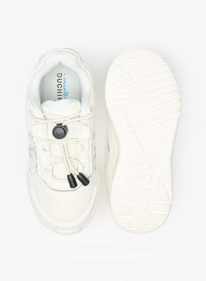 Mister Duchini Boys' Panelled Sneakers with Drawstring Lace Closure