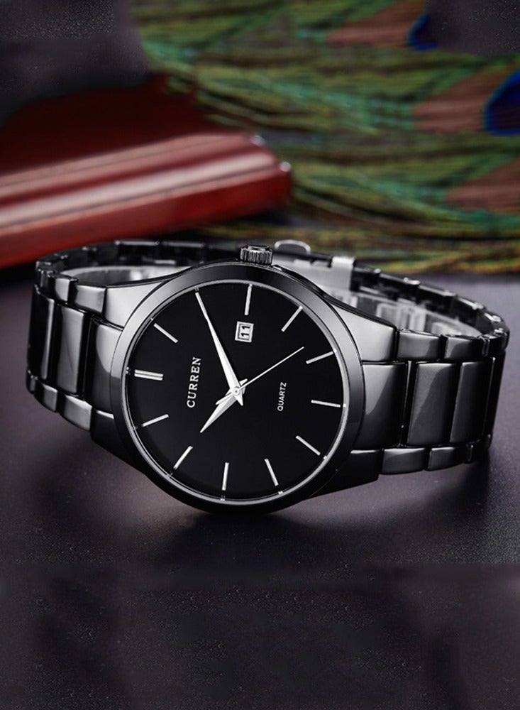 CURREN CURREN Fashion Simple Mens Watch Slim Steel Strap Waterproof Wristwatch for Men Quartz Business Watches Male Calendar Clock - Image 3
