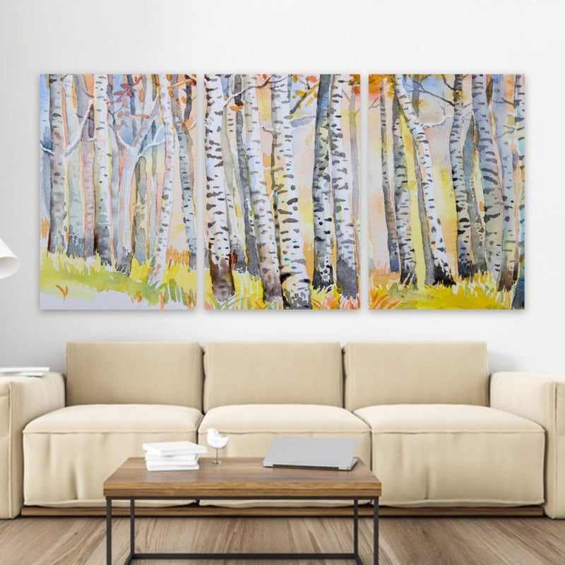 Marktna Three luxurious canvas prints with a modern design and a hollow frame, measuring (120×60), three pieces - Image 1